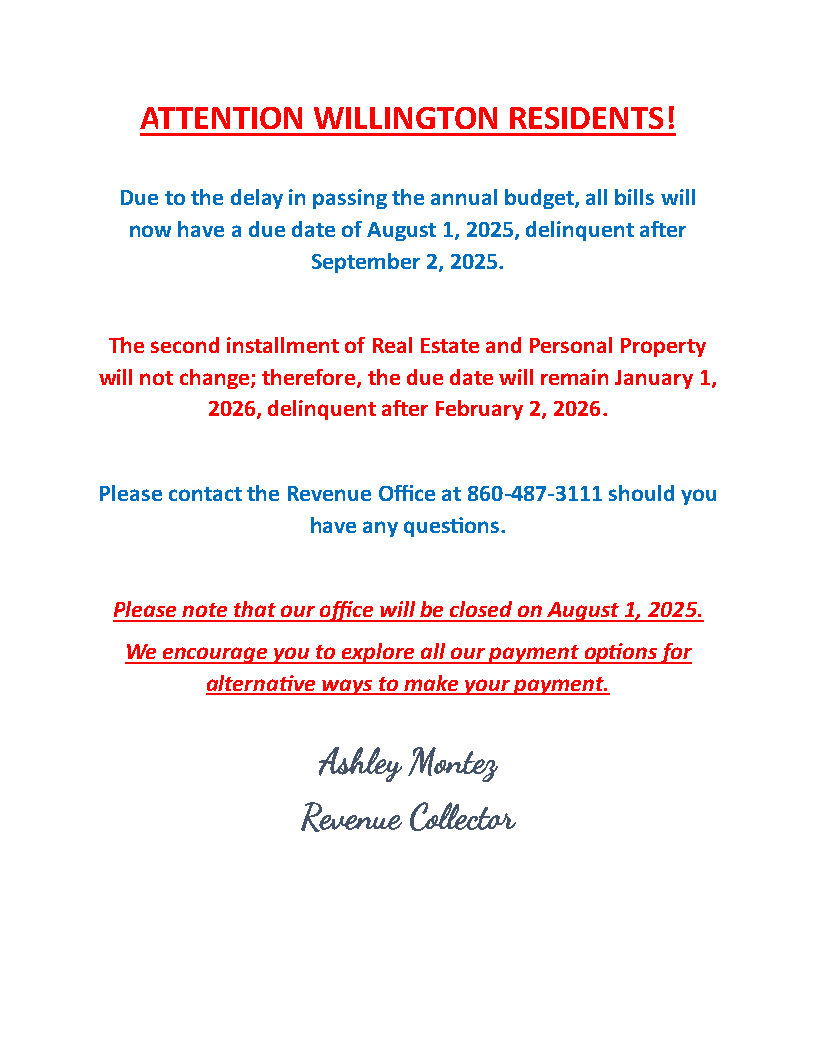 Message from Tax Collector