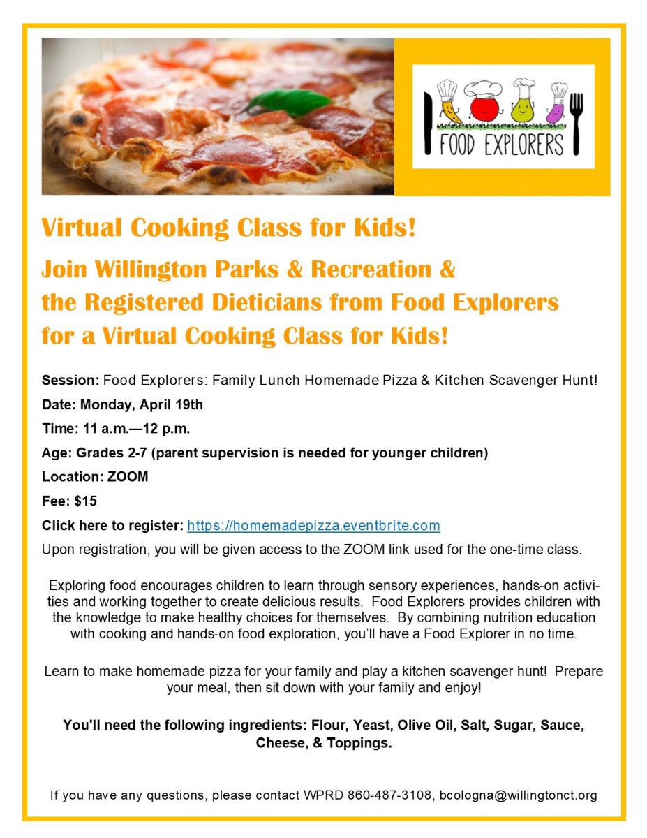 Virtual Cooking Class for Kids!