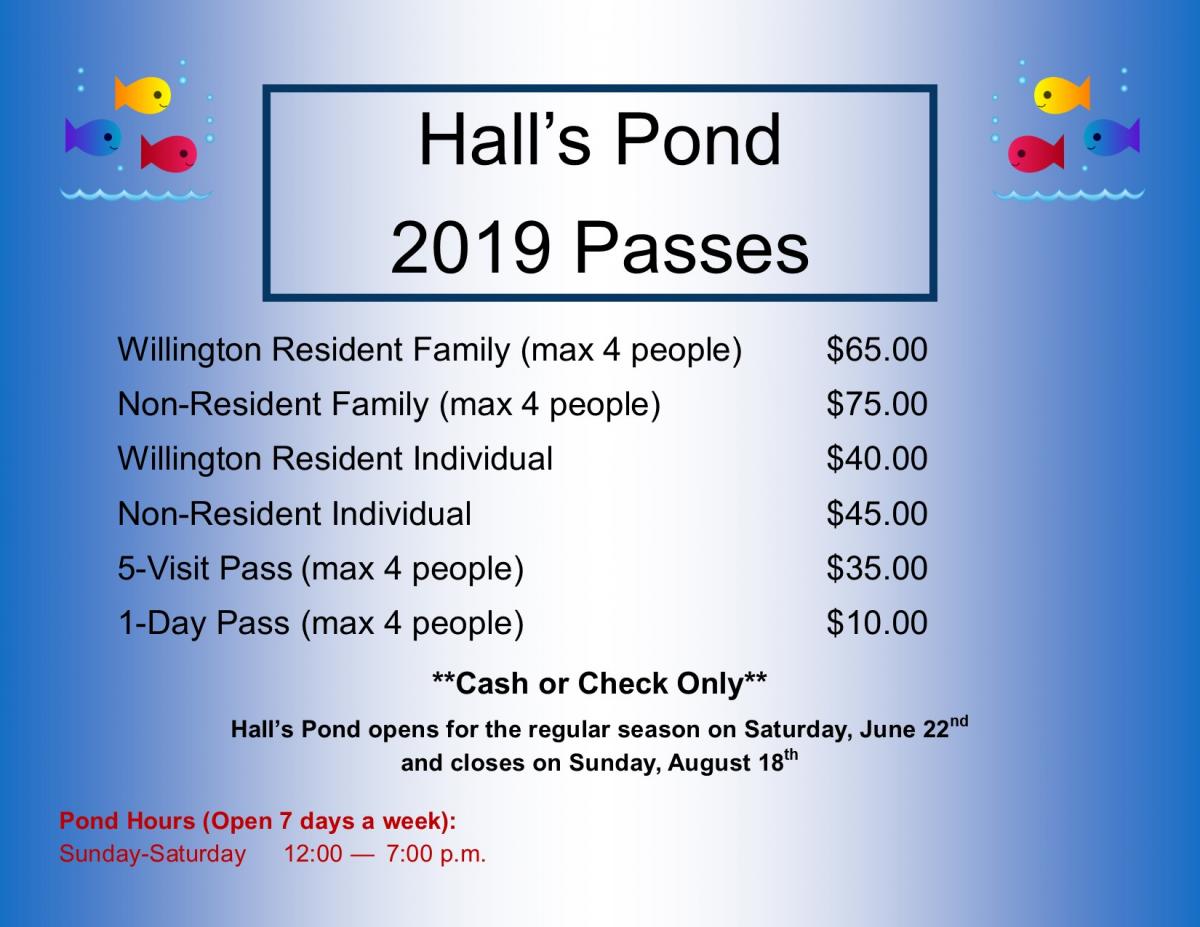 2019 Pond Pass Prices