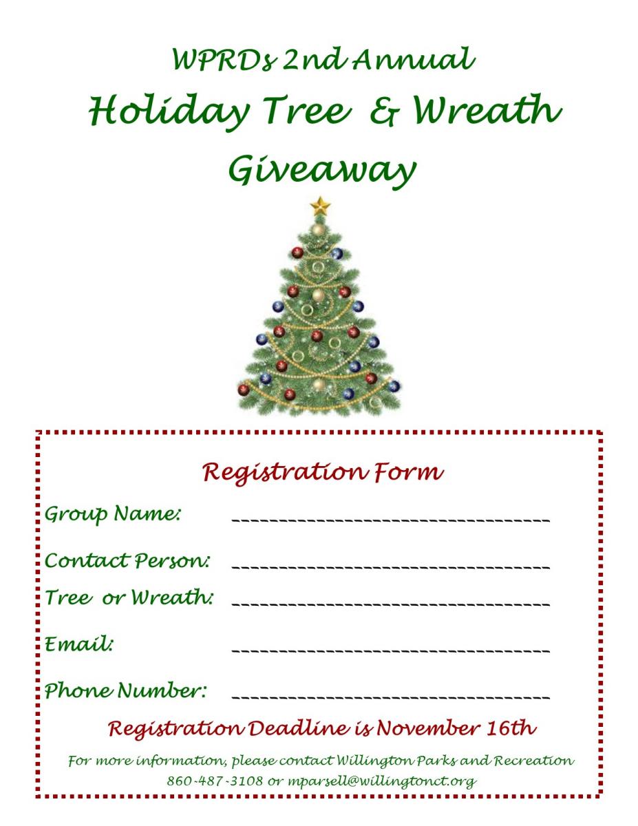 Tree Giveaway Registration Form