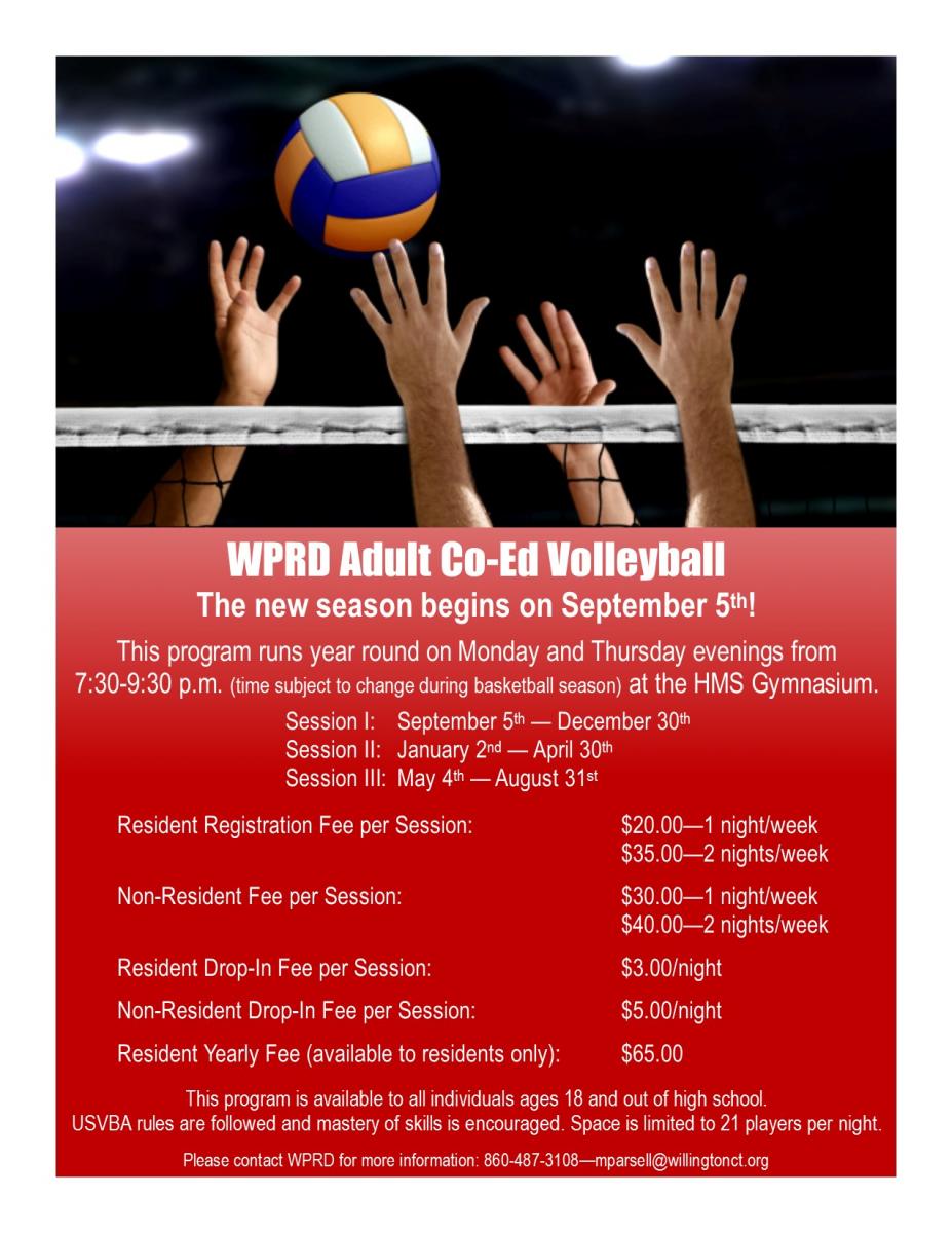 adult co ed volleyball