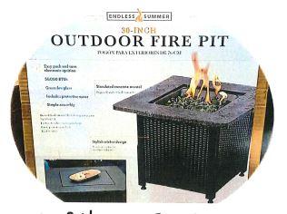photo of fire pit being raffled off