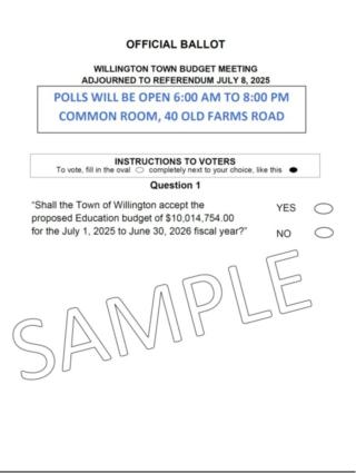 sample of ballot for 07/08/2025