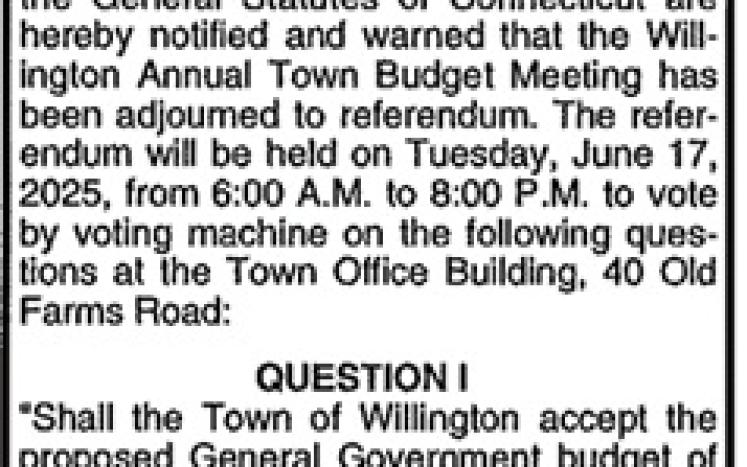 List of questions to be voted on