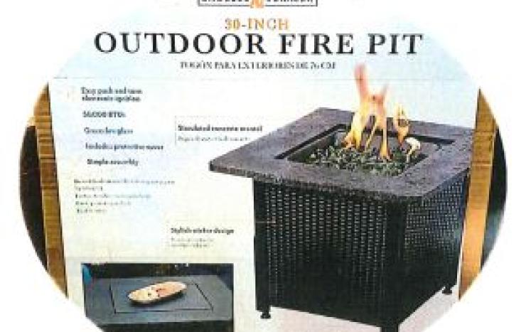 photo of fire pit being raffled off